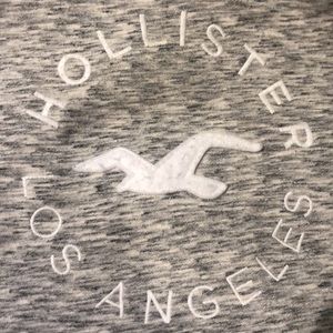 XS Hollister hoodie in light grey.